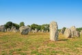 Carnac megalithic site in Brittany, France Royalty Free Stock Photo